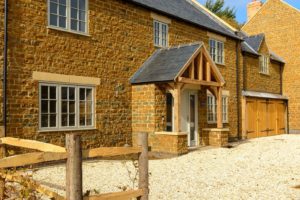 High Brick Plinth Porch Manor Farm Long