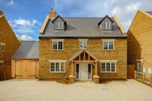 High Brick Plinth Porch Manor Farm Landscape