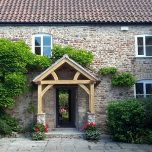 High Brick Plinth Porch Square