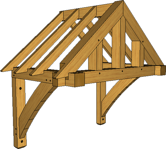 Oak Framed Porch Kits, Wooden Door Canopy Kit